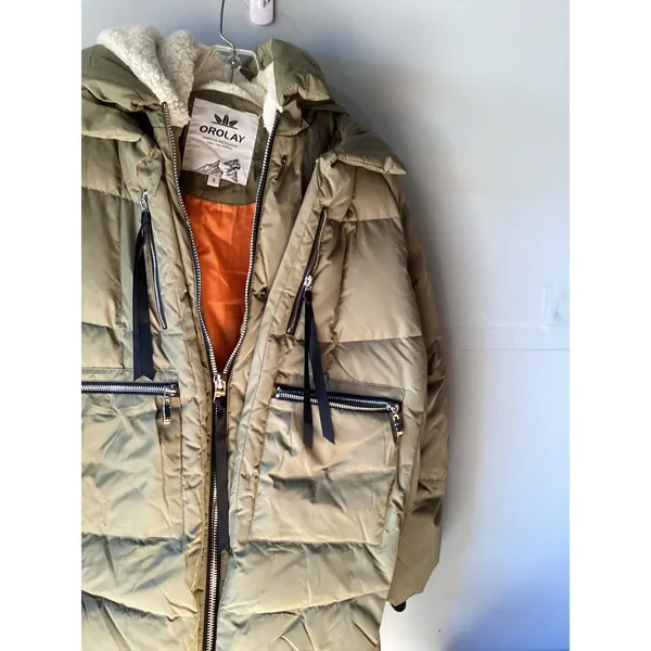 Orolay Thickened Down Jacket Women Small Olive Green Amazon Parka Puffer Coat - Image 2