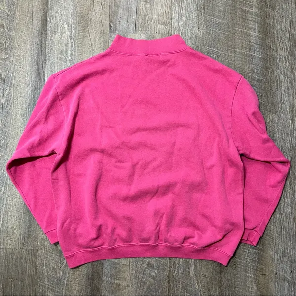 Vintage 90s Yale University Bulldogs Hot Pink Mock Neck Sweater USA Womens Large - Image 5