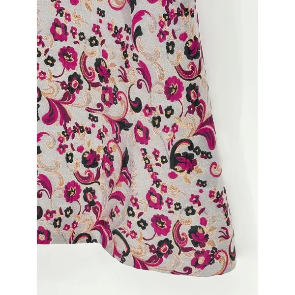 Prosperina Blair Floral Brocade Mini Dress‎ Metallic Velvet Bows Size Medium NWT - Image 4
