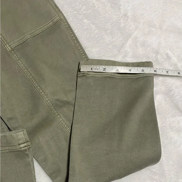 SPANX Stretch Twill Straight Leg Pants Olive Oil Green Size XS - Image 14