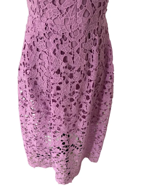 ASTR THE LABEL Purple Lace A Line Midi Dress Sz X Small - Image 5