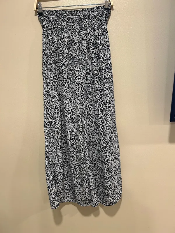 Wide leg floral pants Gray Size M - Image 3