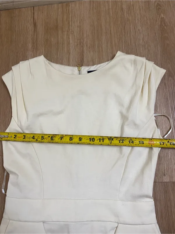 Ted Baker Cream Peplum Pencil Dress - Image 6
