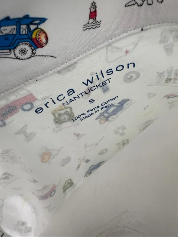 Erica Wilson Nantucket Women’s CISCO IPJ Size Small 100% Pima Cotton Pajama Top - Image 7