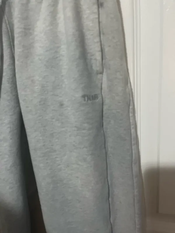 Aritzia TNA Sweatfleece Cozy Fleece Boyfriend Fit Sweatpants Light Grey XS - Image 4