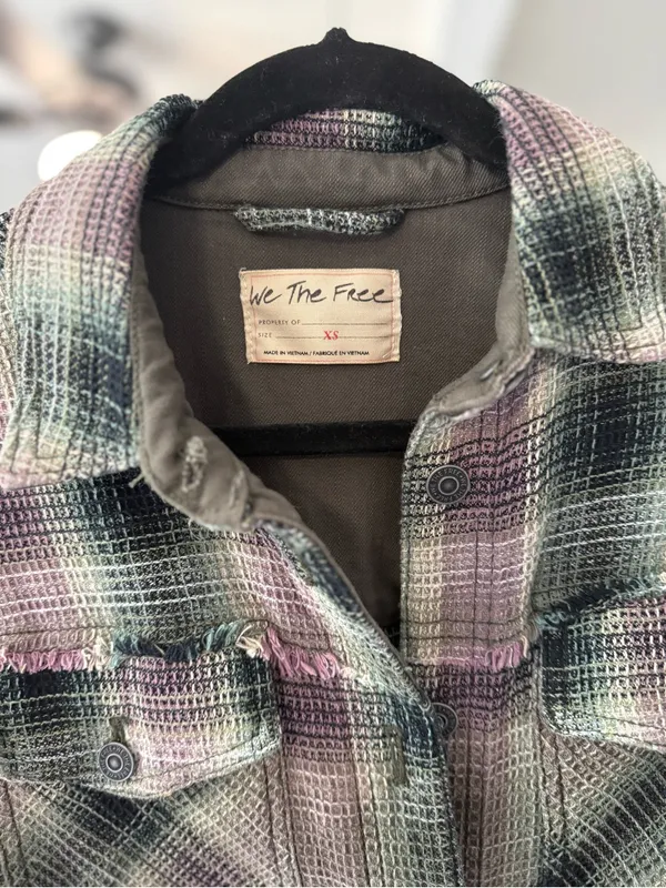 Free People | We The Free Anneli 100% cotton Plaid Shirt Jacket - Image 7