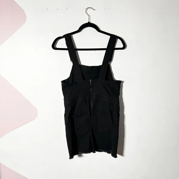 Dickies Overall Dress Womens Small Black Pinafore Jumper Cotton Goth - Image 3