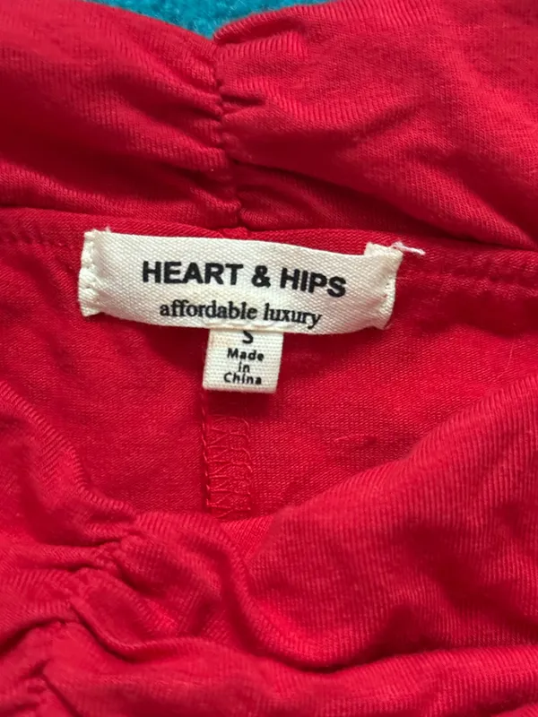 Heart & Hips Red Bodycon Dress Long Sleeve - Image 3