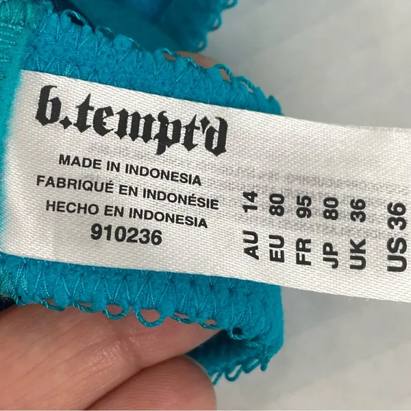 b.tempt'd by Wacoal b.gorgeous Bralette Bra 910236 Tile Blue Size 36 - Image 7