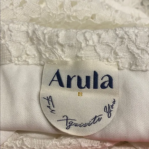 Arula LACE Floral Skirtall White Overall NWT 2X - Image 4