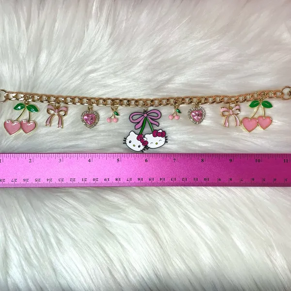 New Hello Kitty & Cherry Coquette Charm Chain for Purse/Bag - Image 6