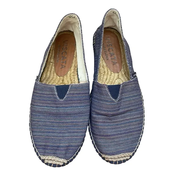 VISCATA Barcelona Canvas Espadrilles Sz 38 Handmade‎ Stripe Multicolor Comfort - Image 2