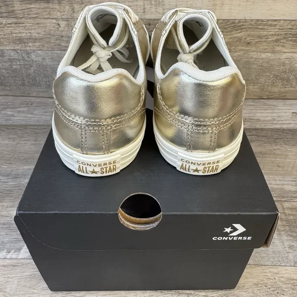 NEW Converse Chuck Taylor Dainty Lucky Ox Gold Metallic A15448C Women's Size 9.5 - Image 5