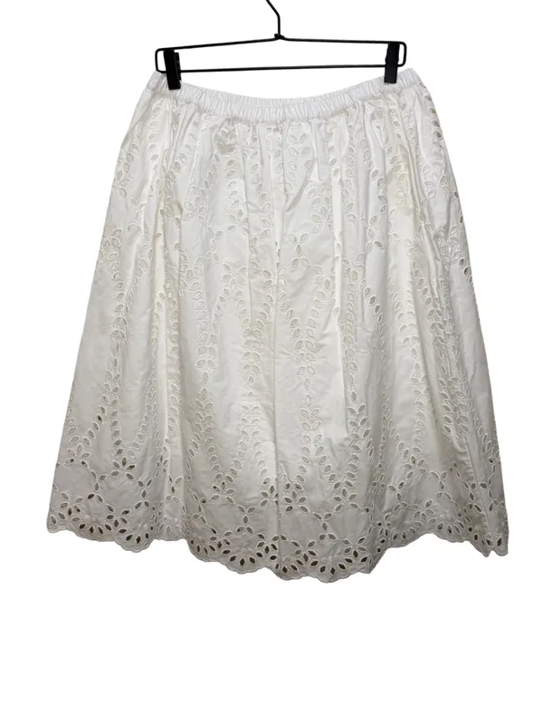 Frank & Eileen Gracie White Eyelet Midi Skirt NWT XL - Image 8