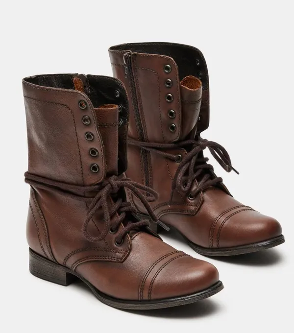 Steve Madden Troopa Brown Leather Boots - Image 2