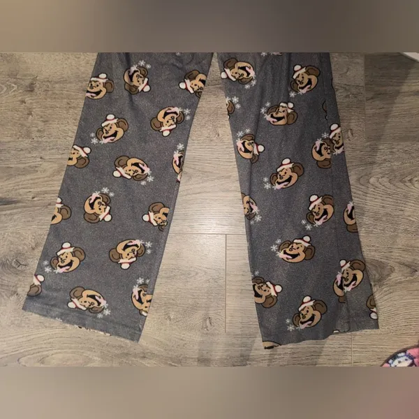 Vintage Y2K Old Aeropostale Lounging Pants - Monkey Catching Snowflakes - Image 9