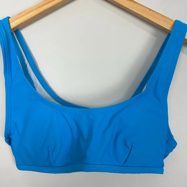 Halara Women's Bikini Bathing Suit Top Bright Blue Sporty XS NEW Beach Cruise - Image 4
