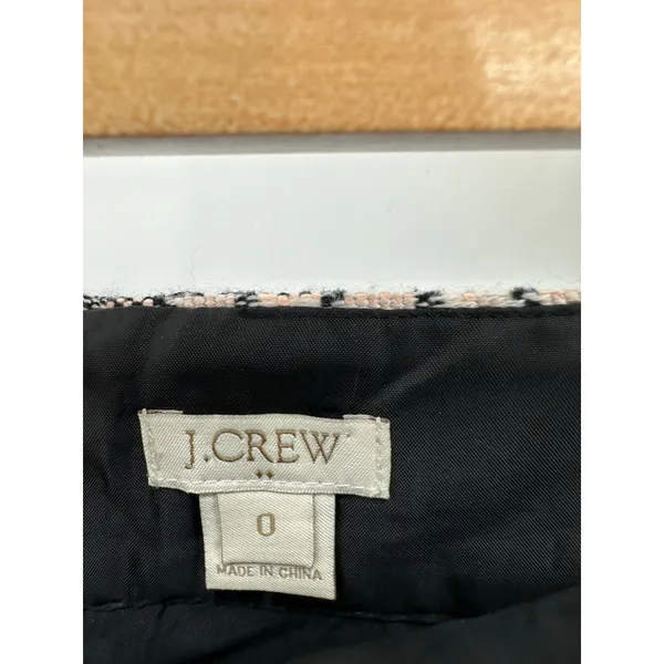 J. Crew‎ Factory Plaid Pink Tweed Mini Skirt Womens Size 0 E1665 Academia Preppy - Image 4