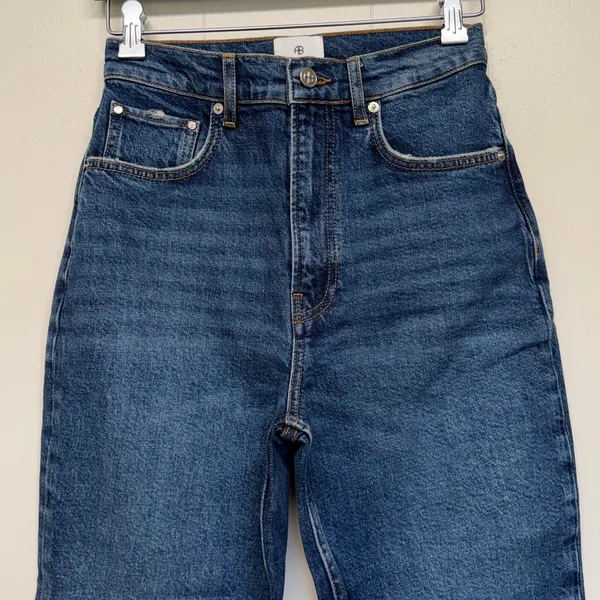 ANINE BING *Sample* Samara Denim Baltic Blue Jean Size 27 - Image 4