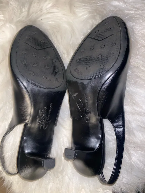 Life Stride Black Slingback Mid Heel Pumps - Image 6