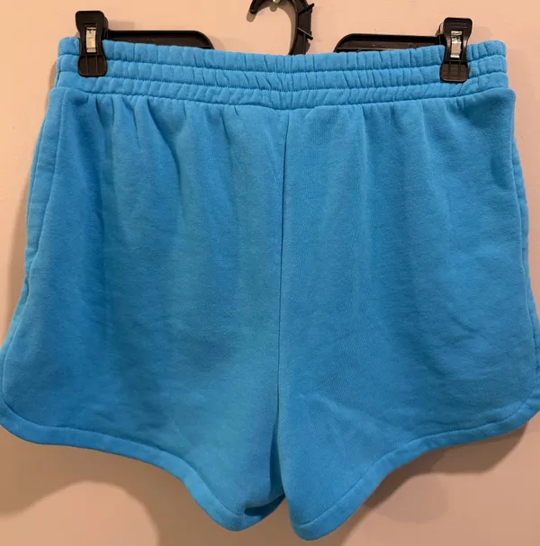 Zenana Elastic Waist Shorts Bright Blue - Image 2
