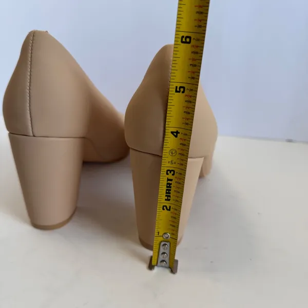 Chollima Womens Pointed Toe Block Heel Pumps Beige Tan Size 8.5 Business Dressy‎ - Image 9