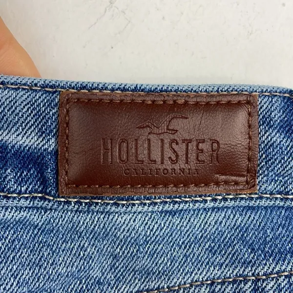 Y2K Hollister Denim Distressed Mini Skirt Jean size 00 - Image 6
