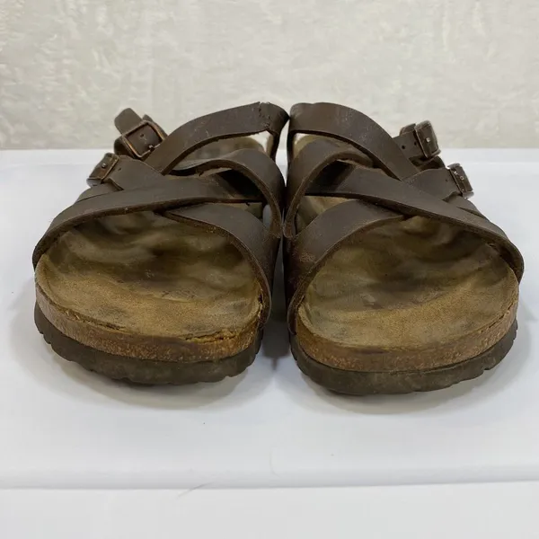Birki's Birkenstock‎ Sandals 37 US L6 Narrow Mocha Calais Two Strap Sandals - Image 2