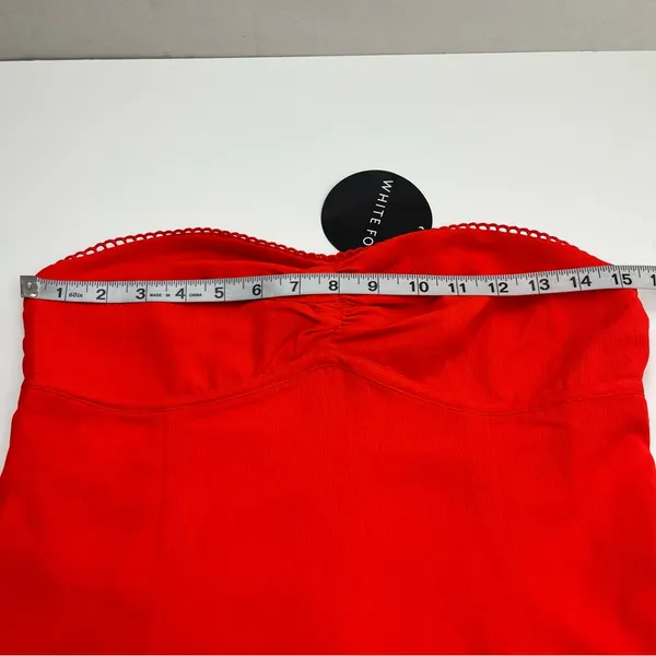 White Fox Lift You Up Strapless Mini Dress Chilli Orange Red‎ Womens Medium NEW - Image 6
