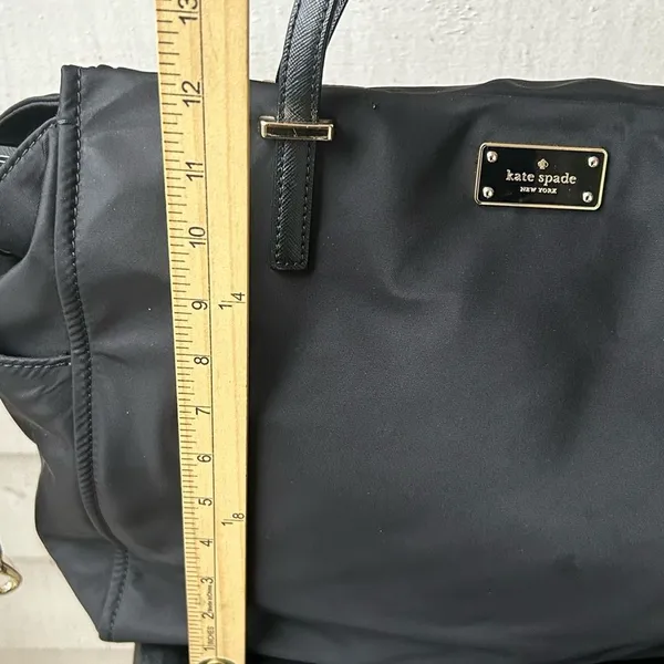 Kate Spade Kaylie Baby Bag Classic Black Nylon Tote Diaper Bag - Image 5