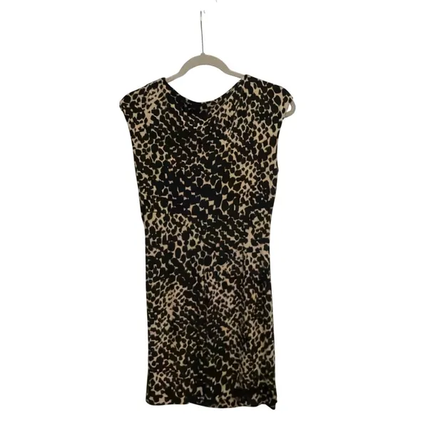 Lauren Ralph Lauren Leopard Animal Print V Neck Mini Wrap Dress Size 6 - Image 2