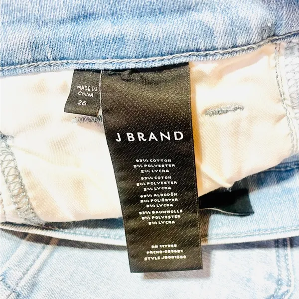 J Brand Light Blue Distressed Skinny Jeans Sz 26 - Image 8