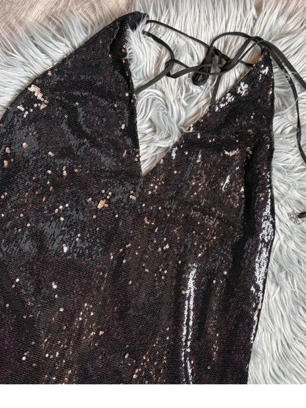 Free People Sequin Double Take Mini Dress L - Image 5
