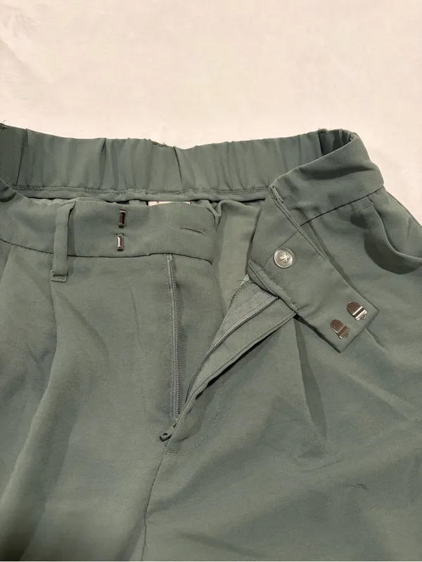 A New Day Sage Green High Rise Pleated Wide Leg Dress Pants - Size 4 - Image 3
