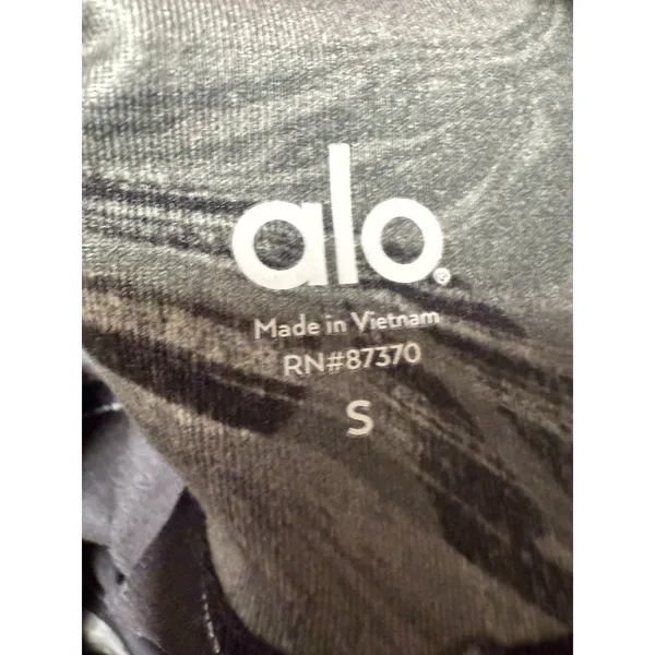 Alo Yoga Leggings Airbrush Women Sz S Gray Marble Athletic Gym Workout Ankle - Image 6