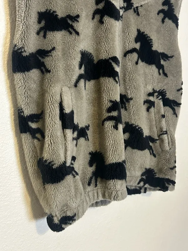 Kerrits vintage horse print fleece vest Size Medium‎ - Image 3
