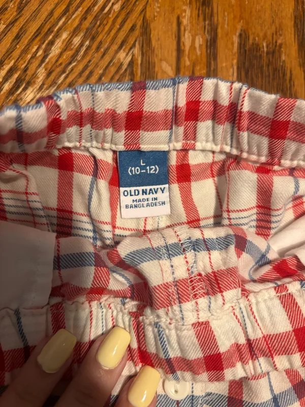 Old Navy Plaid Flannel Red Women’s Boxer Pajama Shorts - Image 2