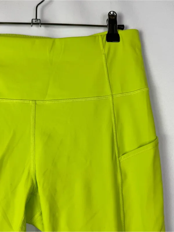 CRZ Yoga Lime Green Side Pocket Athletic Leggings M - Image 3