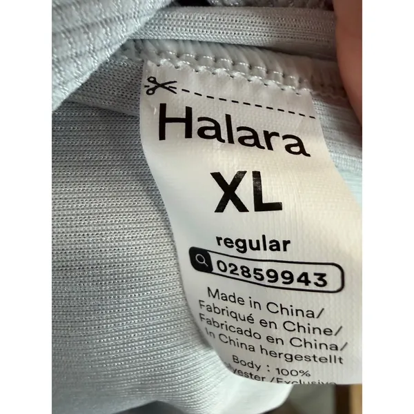 Halara Short Sleeve Casual Wide Leg Flowy Waffle PullOn Jumpsuit Frost Haze XL - Image 7