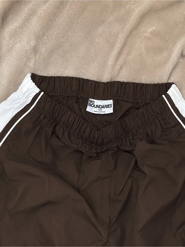 Brown Track Pants with White Stripe - Image 3