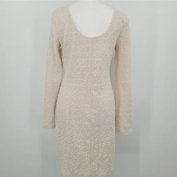 Jennifer Lopez Women’s Blush Pink Long-Sleeve Cocktail Bodycon Dress Size Large - Image 3