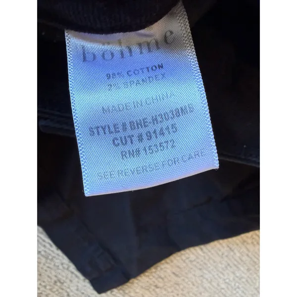 Bohme Womens Black High Waisted‎ Cotton Chino Shorts Size 29 Double Button - Image 4