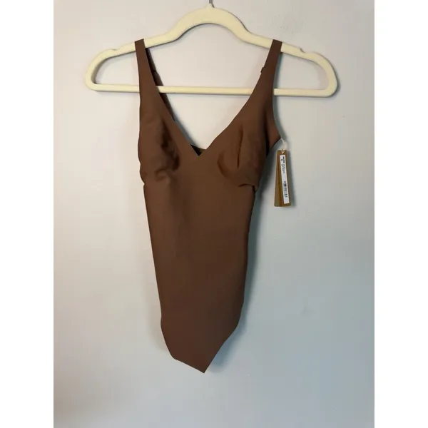 Skims Body Core Sculpt Plunge Thong Bodysuit Jasper Sz S NWT - Image 3