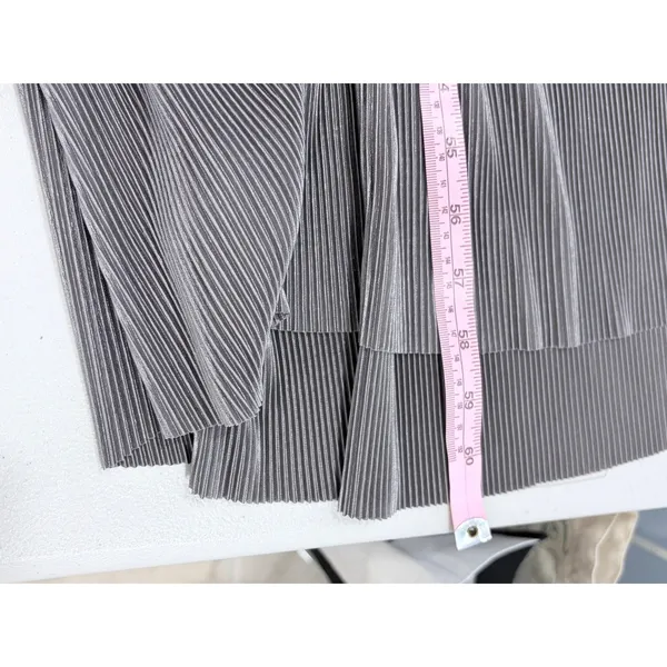 Baltic Born Maxi Dress Grey Micro Pleated V-Neck Short Sleeve XXXL - Image 8