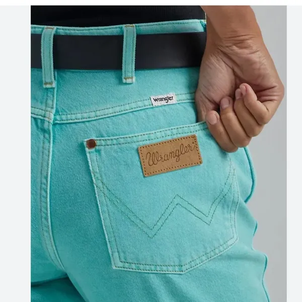 NWT Wrangler Wild West 603 High Rise Straight Jean Aquarius 32 - Image 2