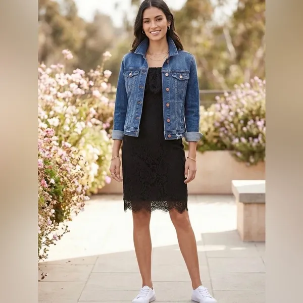 Madewell Black Lace Off-The-Shoulder Mini Dress - Size 00 - Image 3