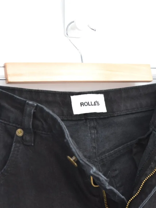 Rolla's Original High Rise Straight Jeans Black Size 28 - Image 4