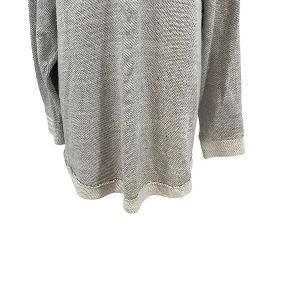 Free People Beach Gray Cowl Neck Split Back Oversized Sweatshirt Size Medium‎ - Image 6