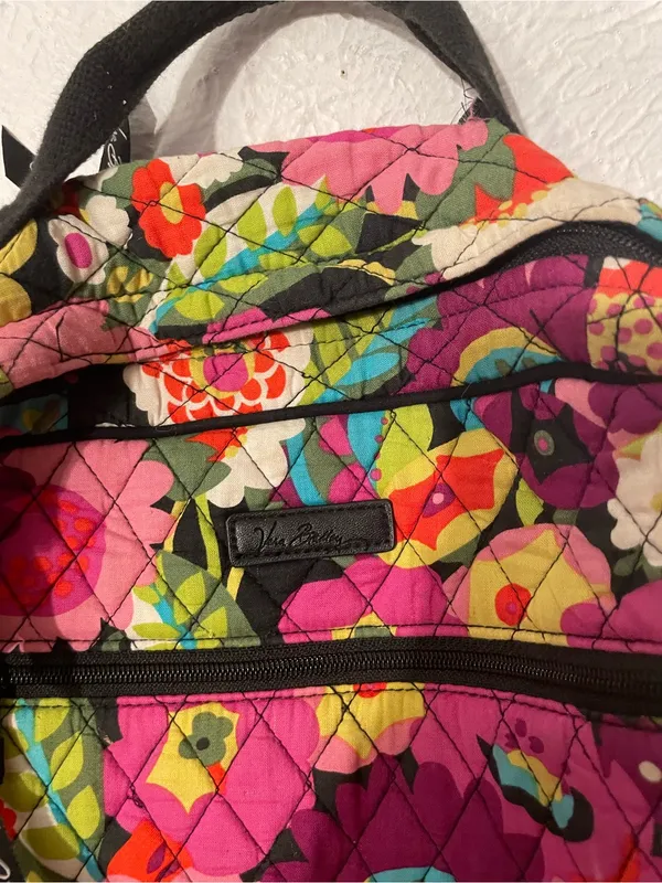 Vera Bradley Floral Quilted Backpack Pink Multicolor - Image 6