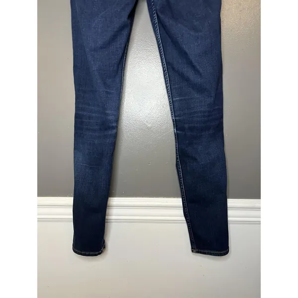 Abercrombie & Fitch Jeans Womens 6 28 Dark Wash Skinny Mid Rise Stretch Denim - Image 6